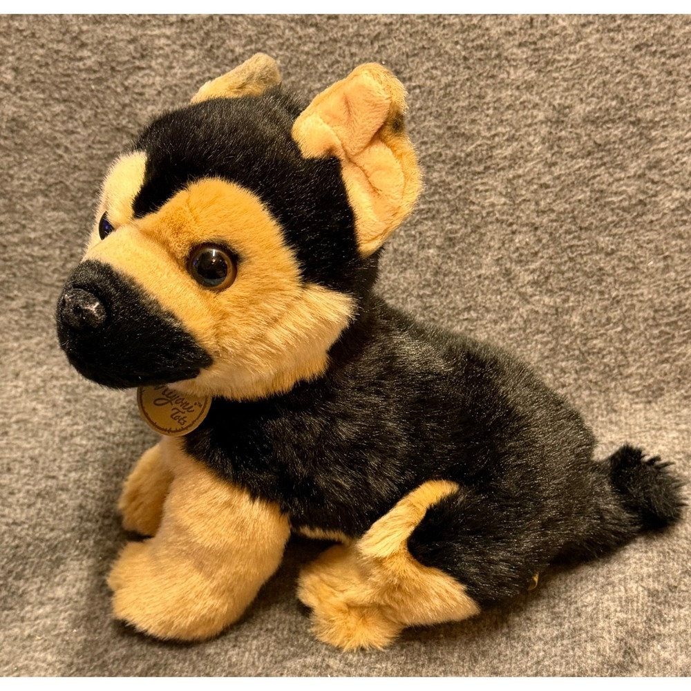 Aurora Miyoni Tots German Shepherd Puppy Plush Stuffed Animal Black Tan 8 inch
